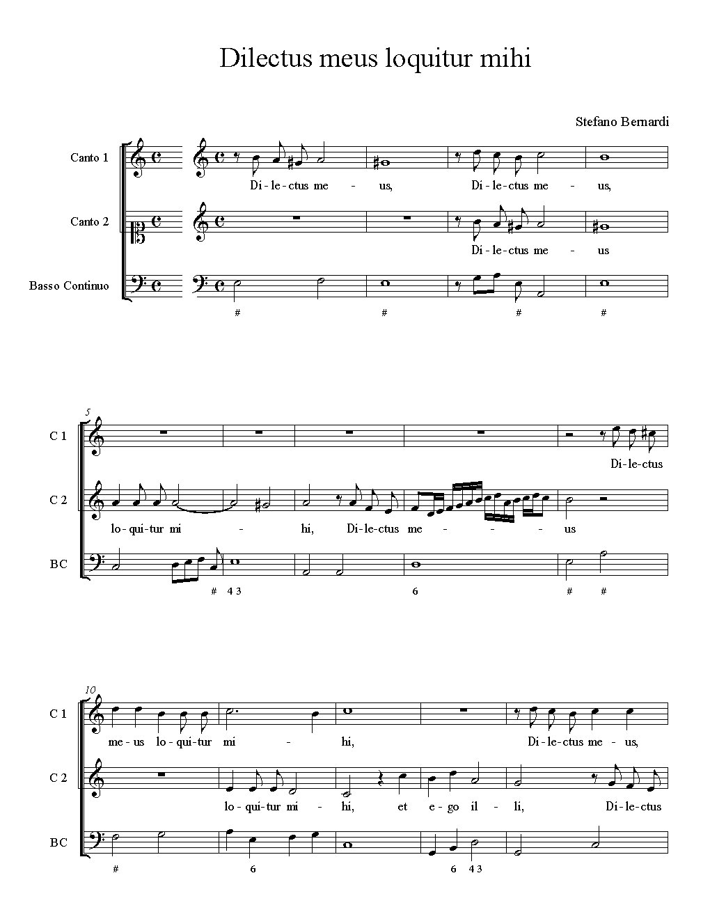 Dilectus meus loquitur mihi - Choir Script PDF Thumbnail