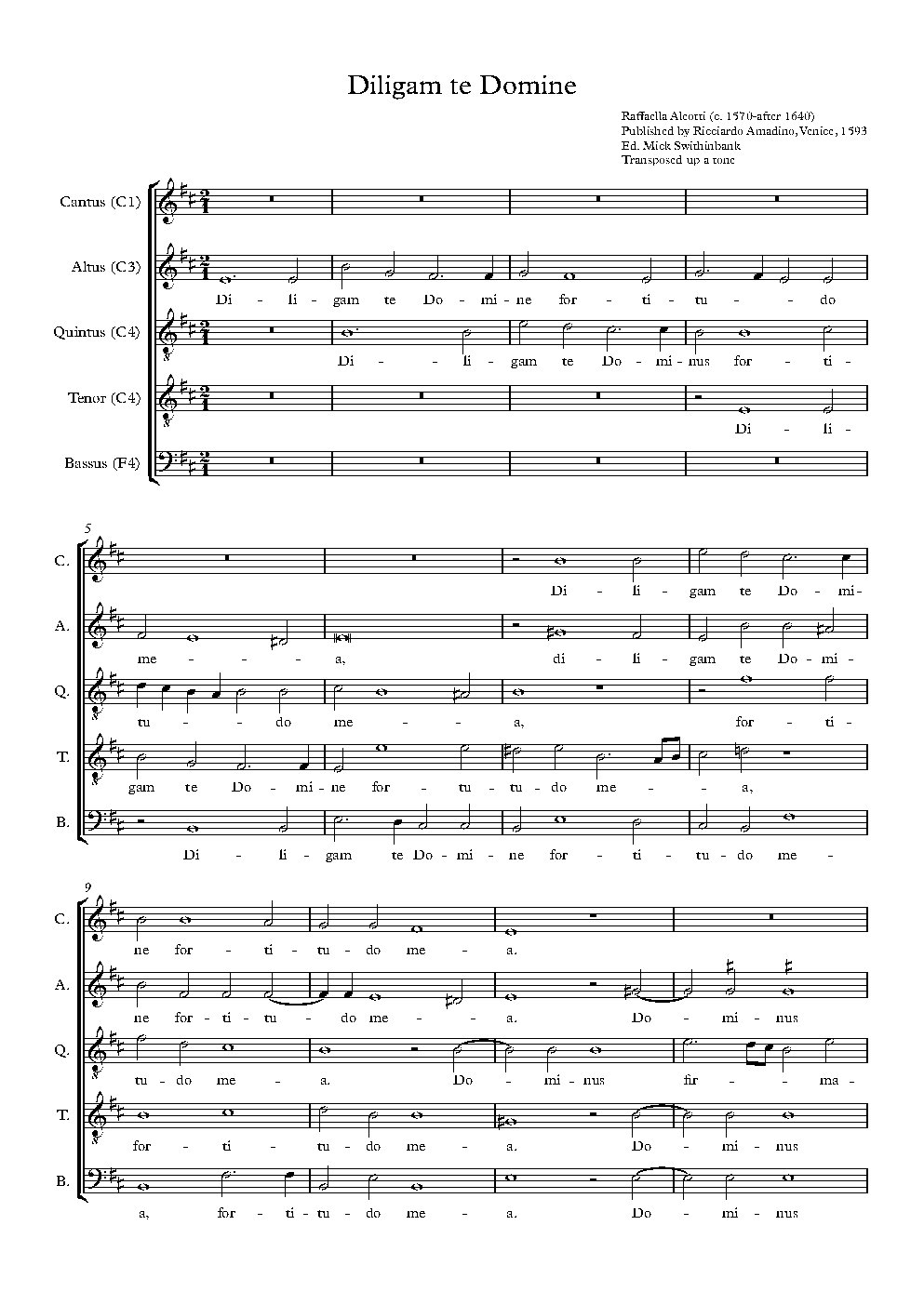 Diligam te Domine - Choir Script PDF Thumbnail