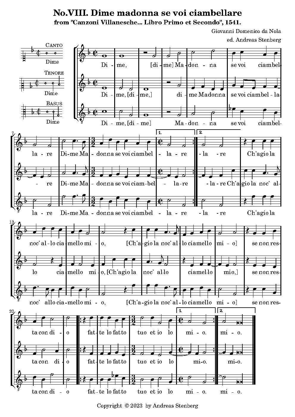 Dime madonna - Choir Script PDF Thumbnail