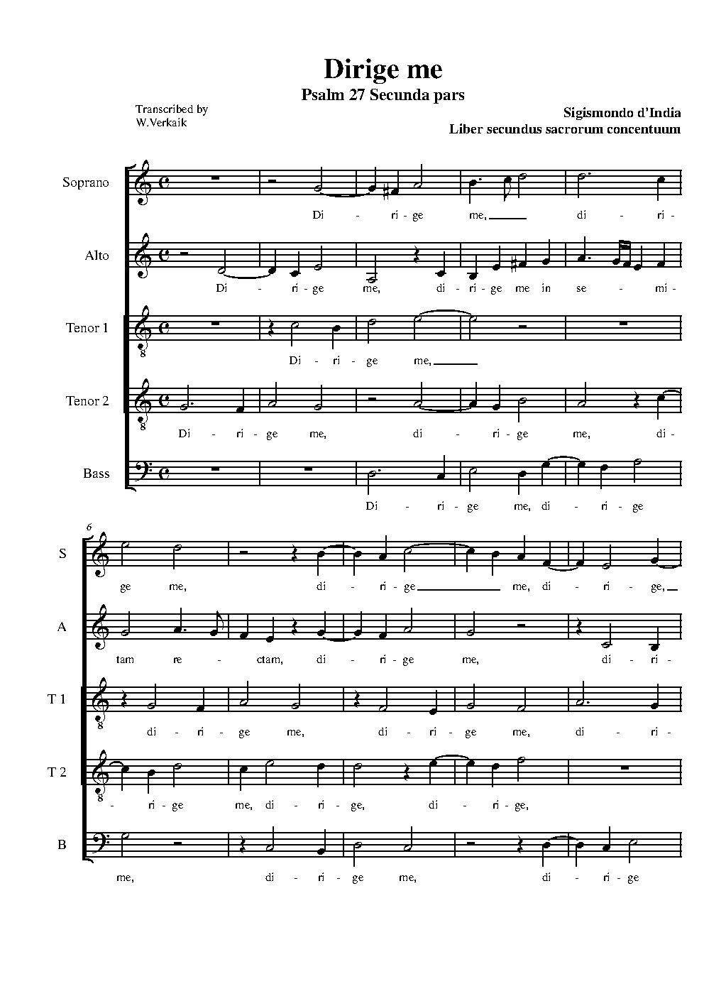 Dirige me (Psalm 27 Secunda pars)
