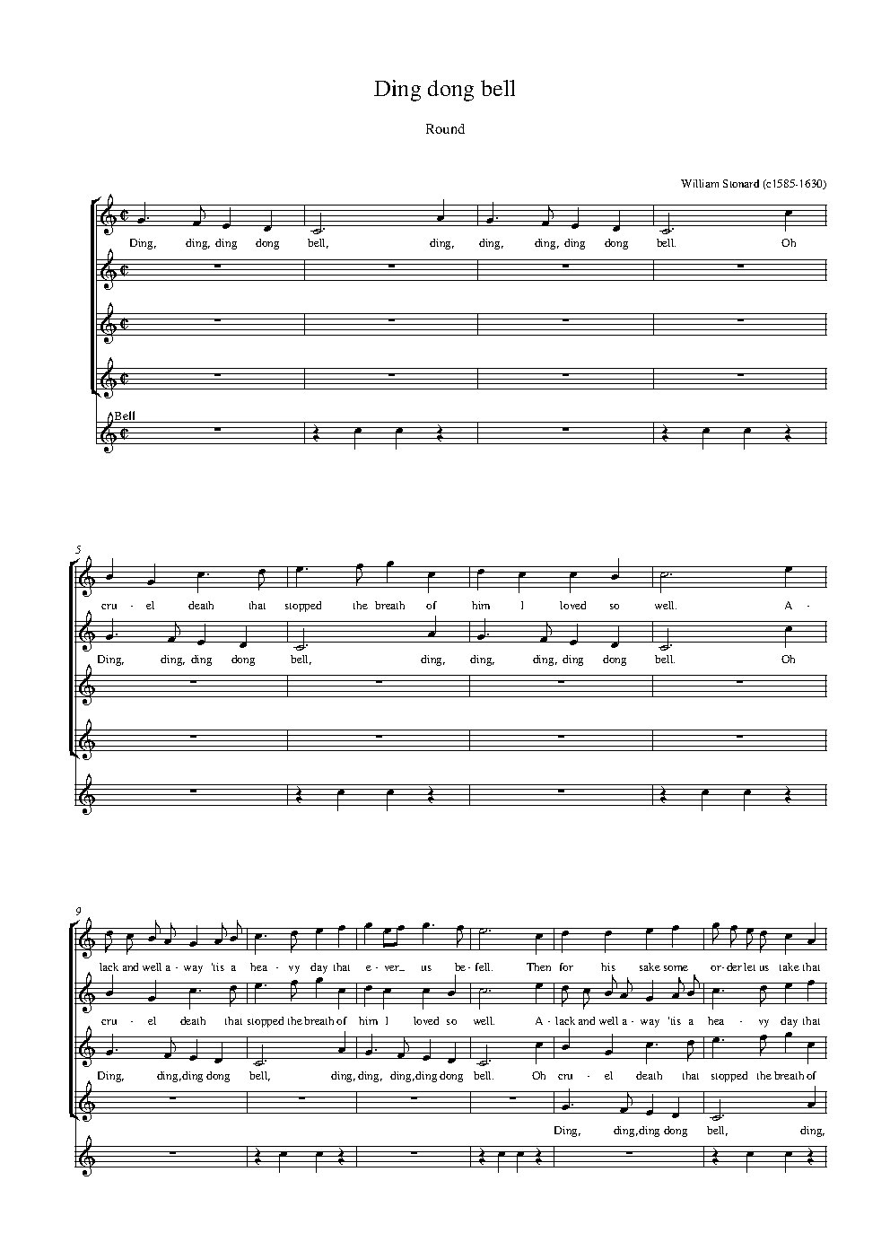 Ding dong bell - Choir Script PDF Thumbnail