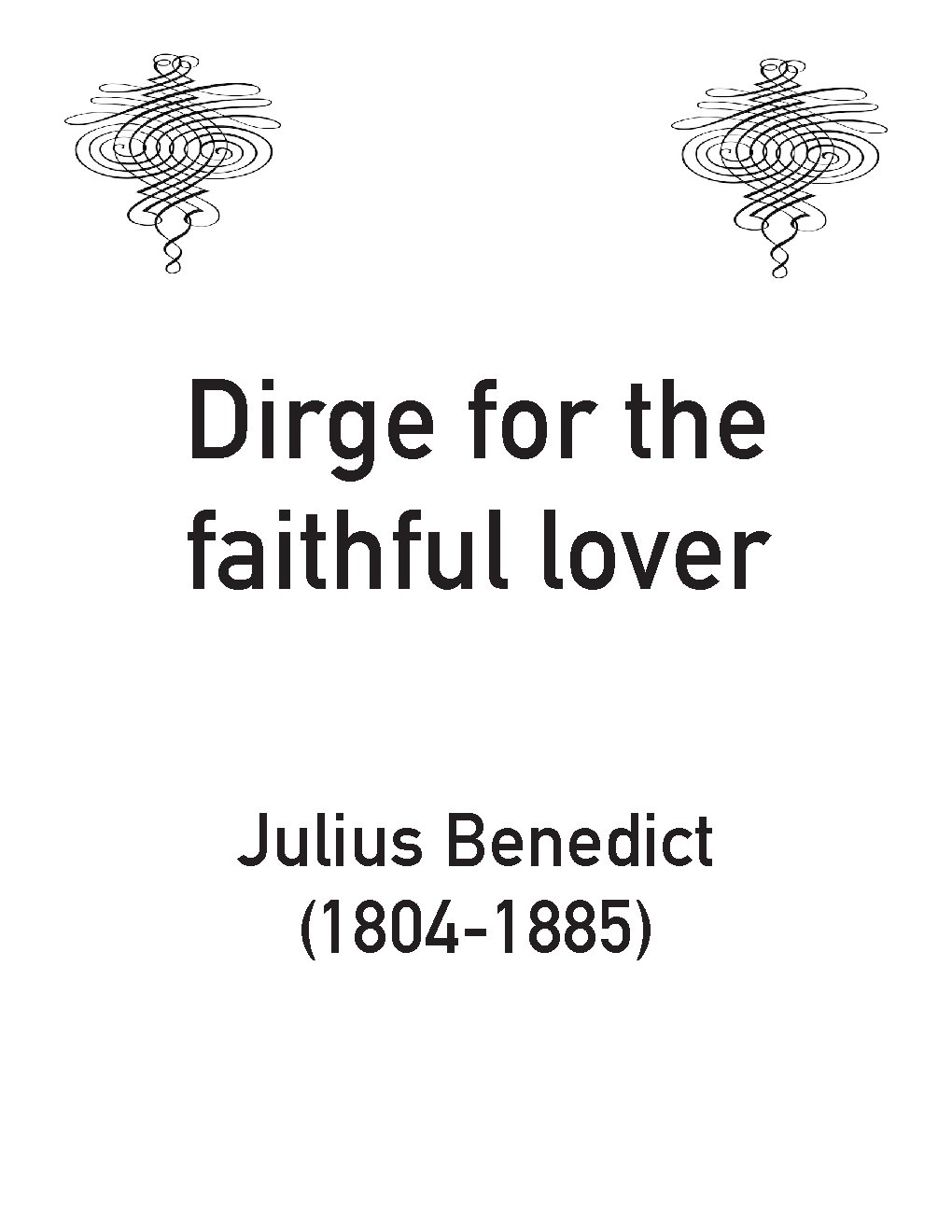Dirge for the faithful lover