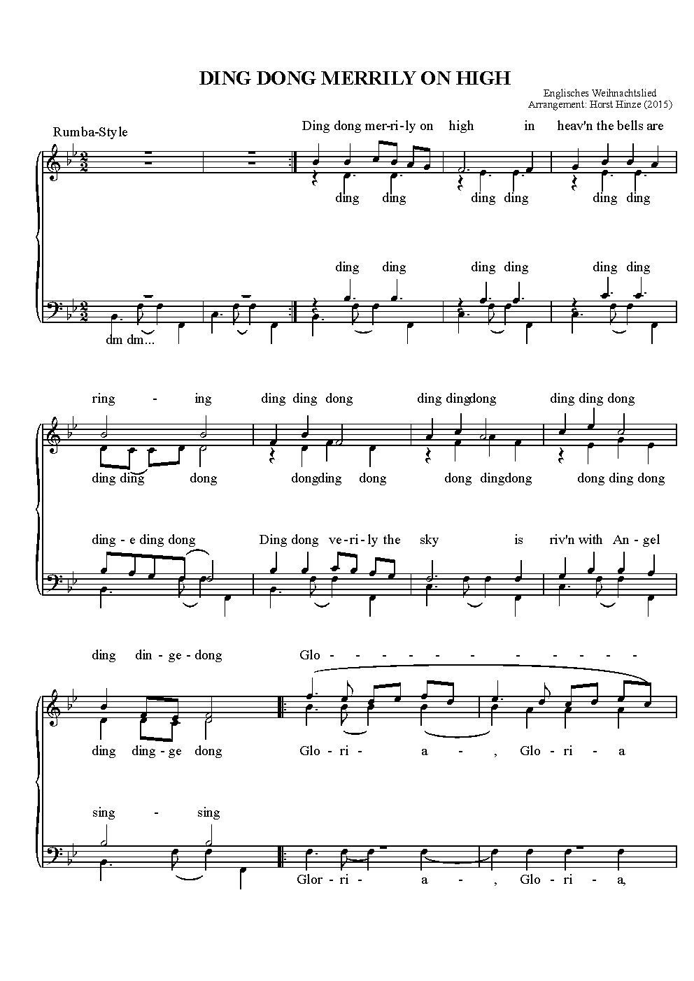 Ding Dong Merrily On High Goes Rumba