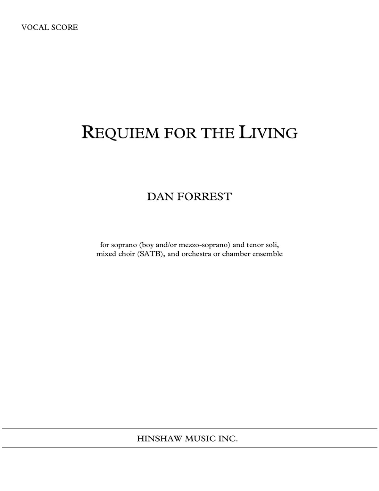 Reqiuem For The Living - Dan Forrest - Download Choir Script PDF