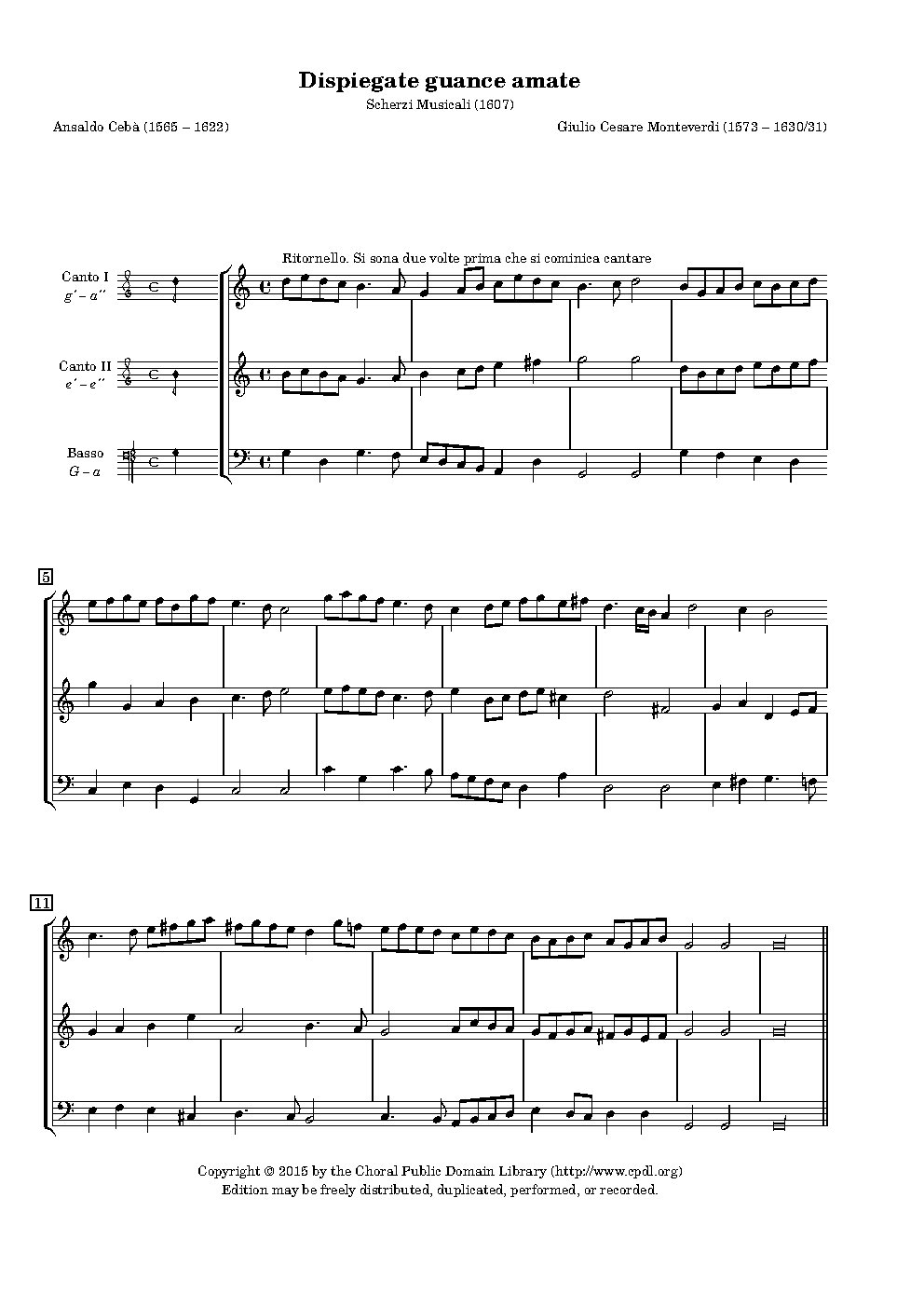 Dispiegate guance amate - Choir Script PDF Thumbnail