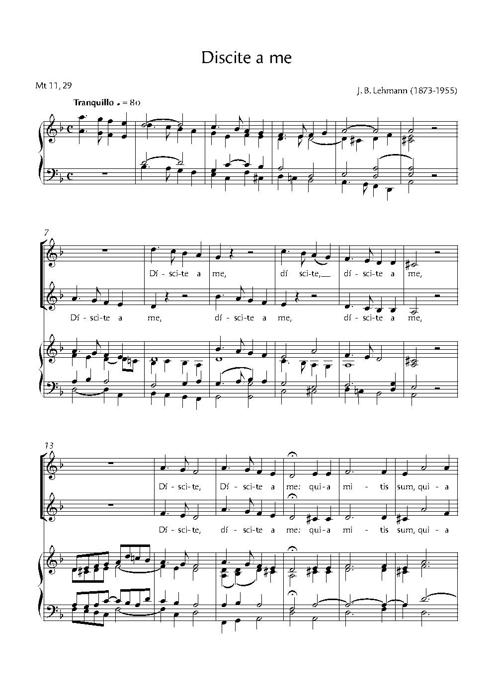 Discite a me - Choir Script PDF Thumbnail
