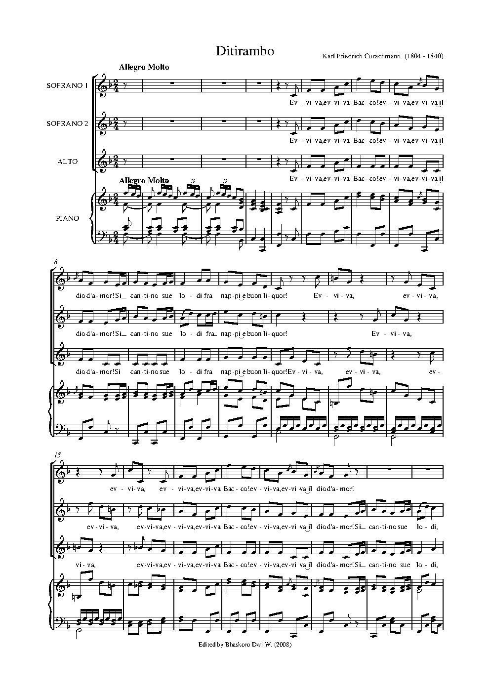 Ditirambo - Choir Script PDF Thumbnail