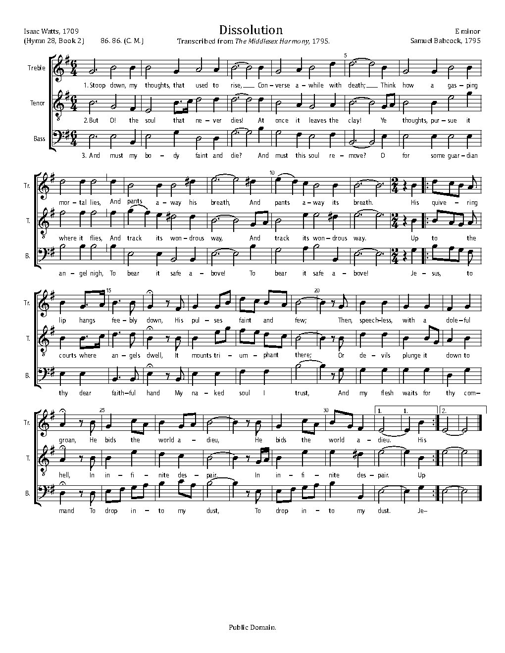 Dissolution - Choir Script PDF Thumbnail
