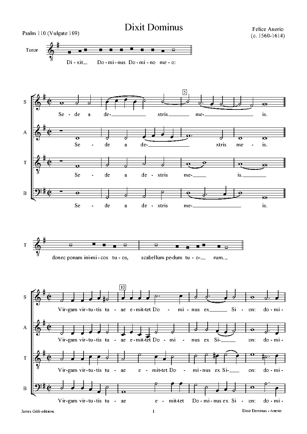 Dixit Dominus - Choir Script PDF Thumbnail