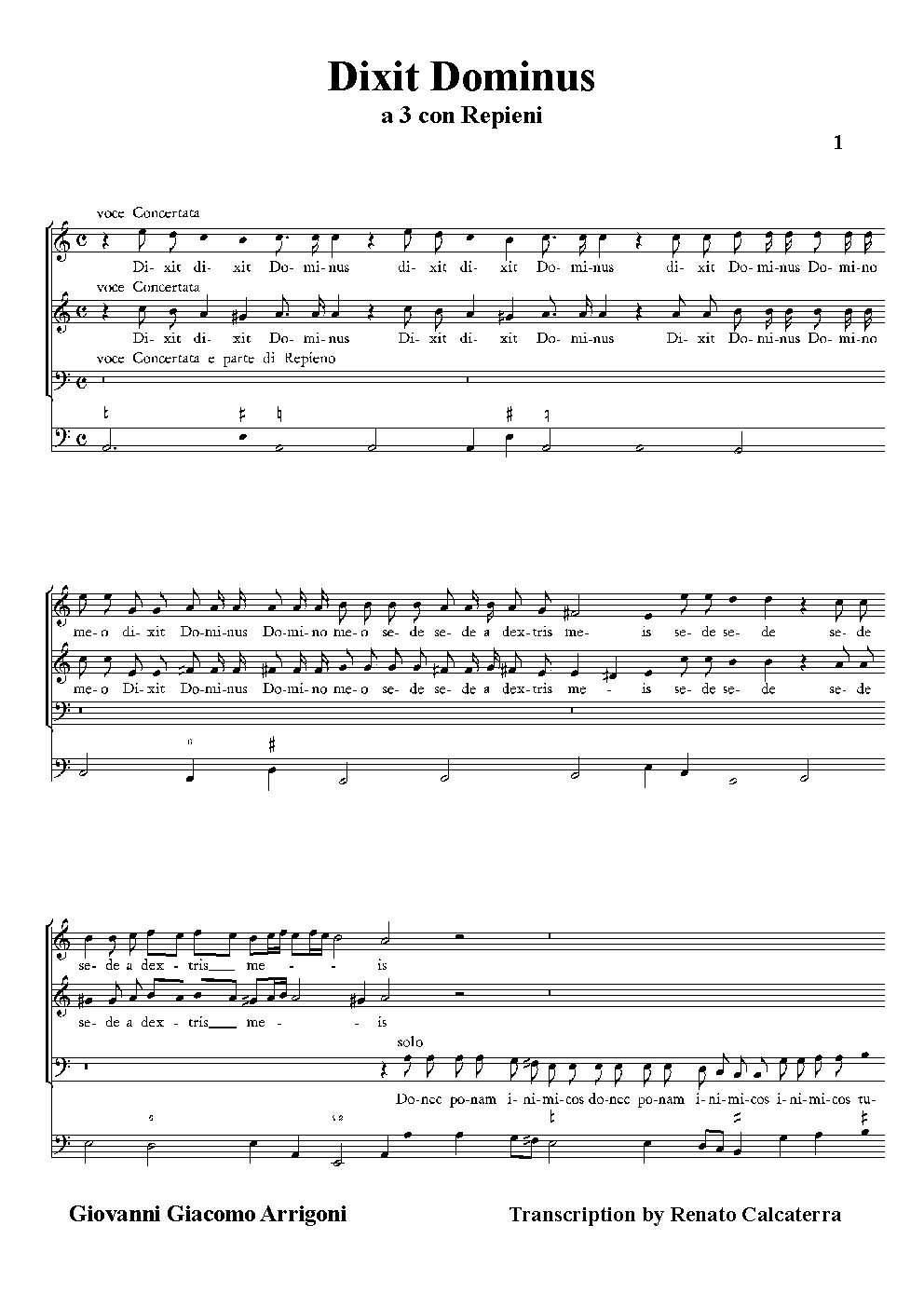 Dixit Dominus - Choir Script PDF Thumbnail