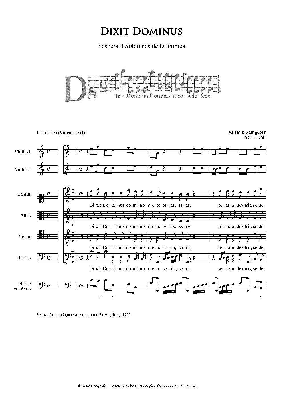 Dixit Dominus, Op. II, No. 2