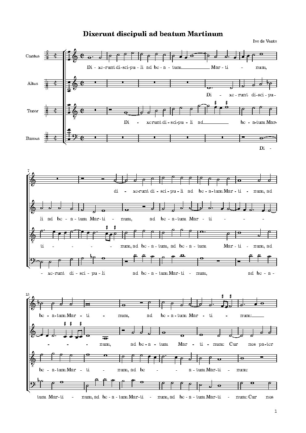 Dixerunt discipuli ad beatum Martinum