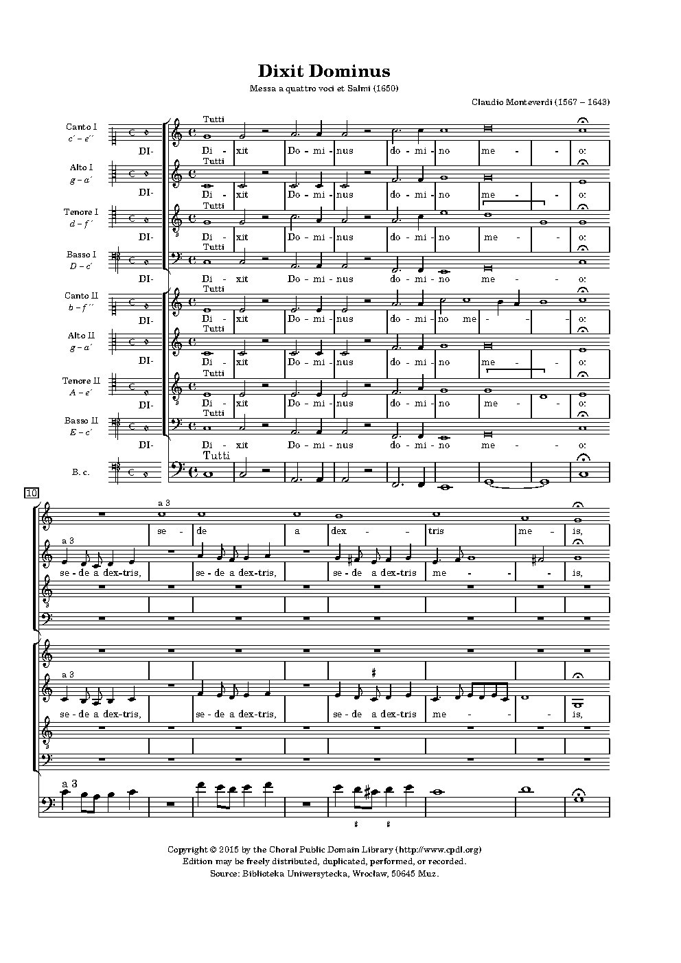 Dixit Dominus I (1650)