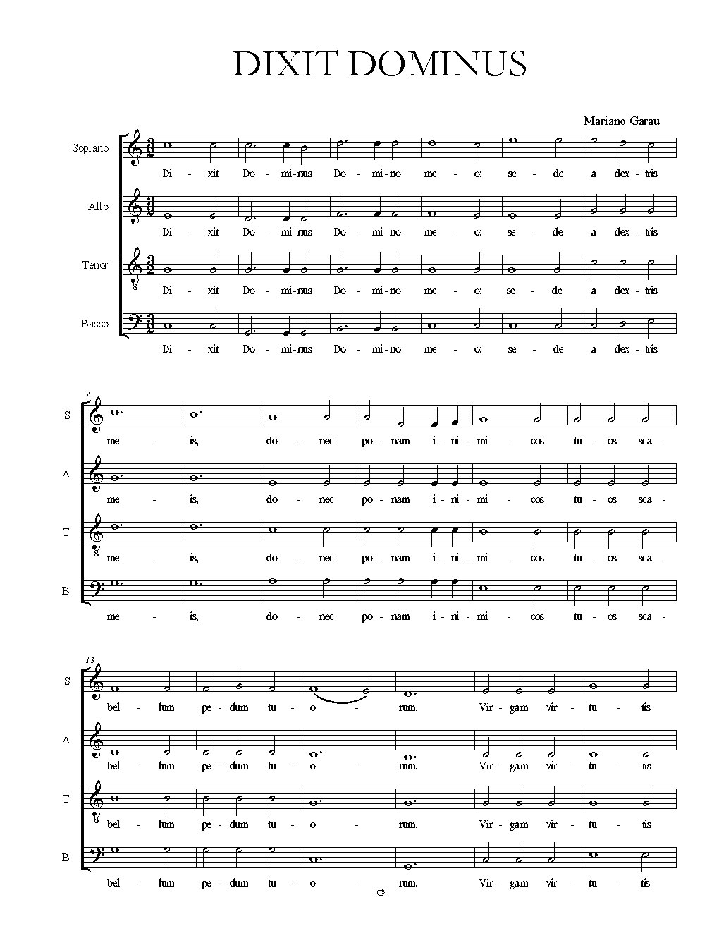 Dixit Dominus - Choir Script PDF Thumbnail