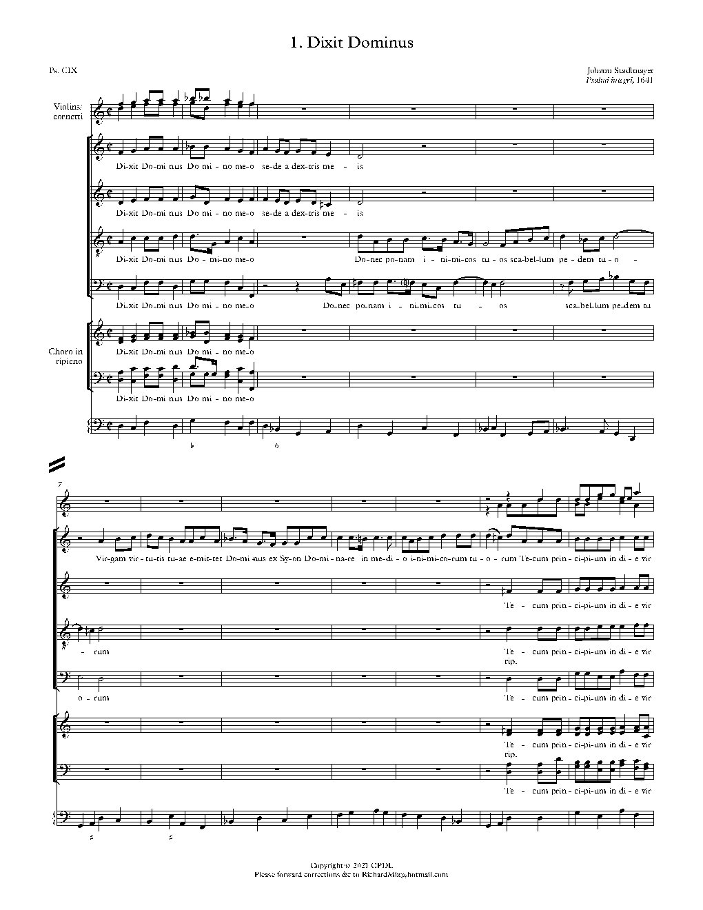 Dixit Dominus I - Choir Script PDF Thumbnail