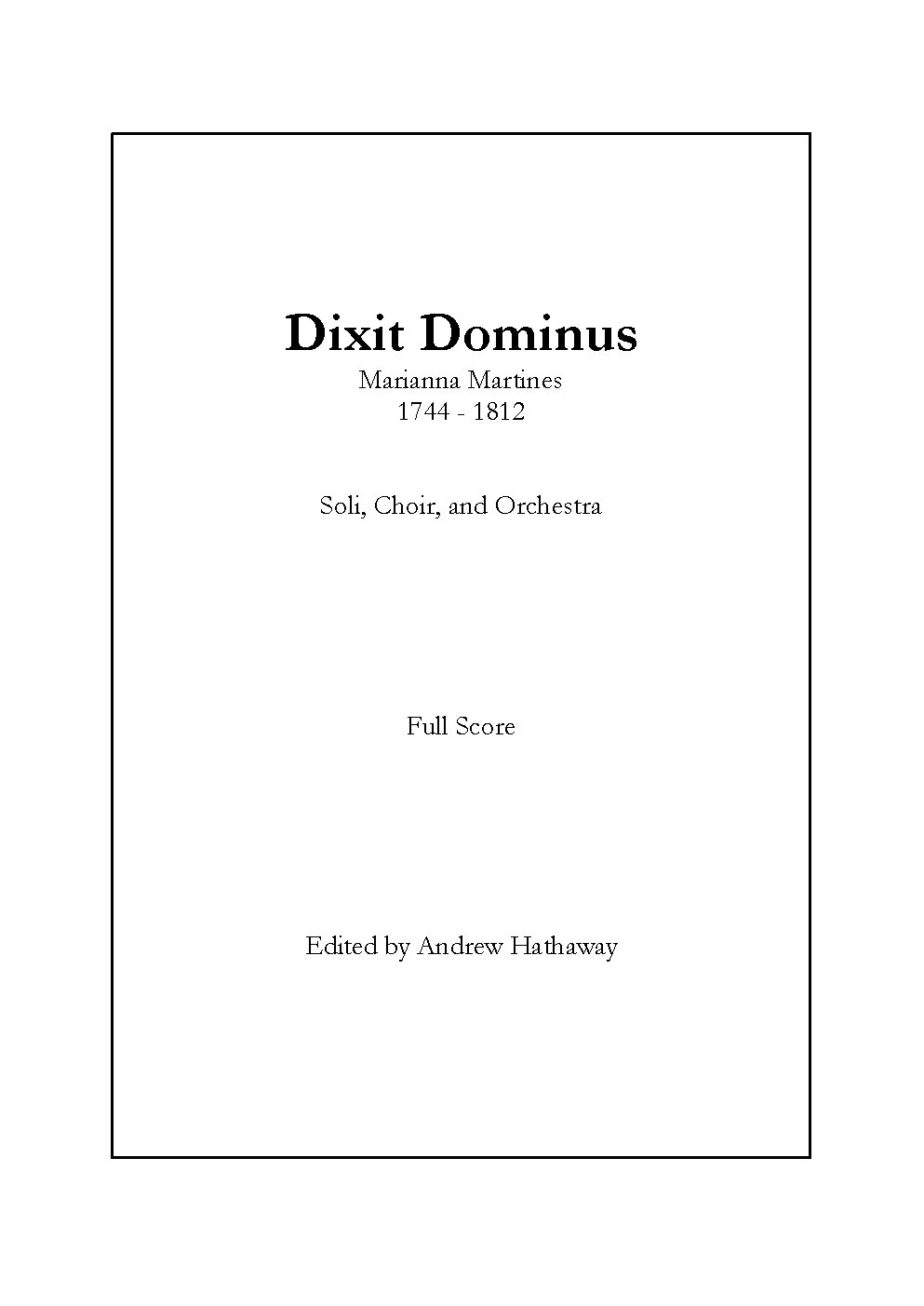 Dixit Dominus