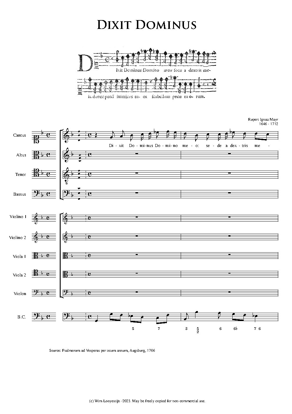 Dixit Dominus - Choir Script PDF Thumbnail