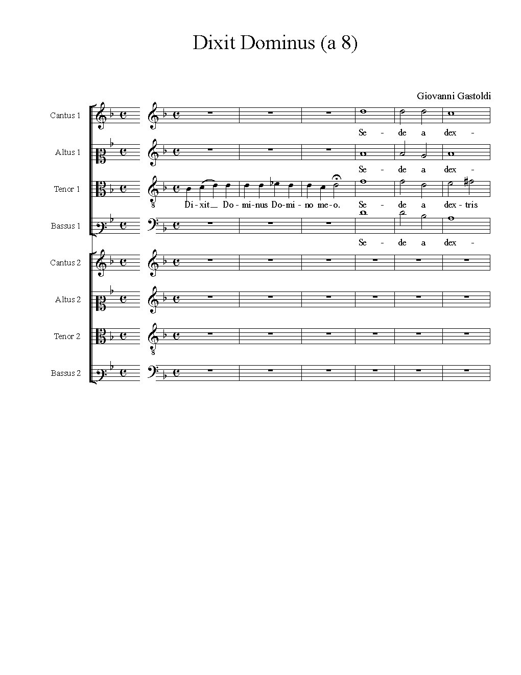 Dixit Dominus (a 8)