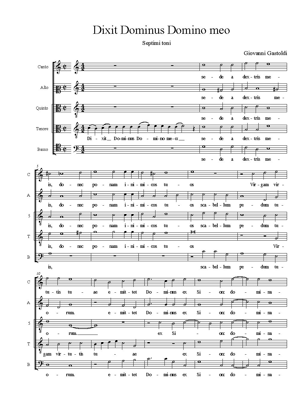 Dixit Dominus septimi toni