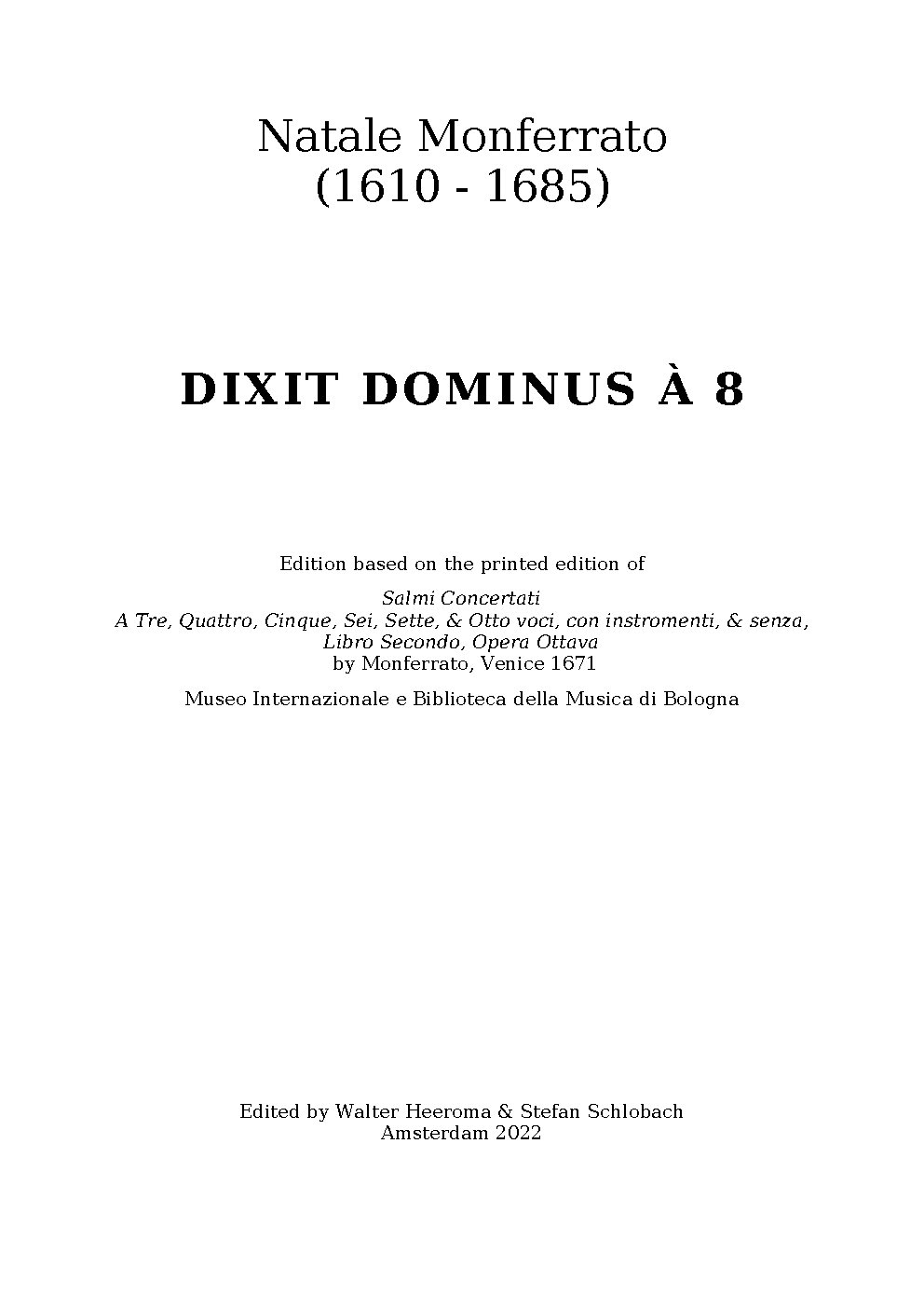 Dixit Dominus à 8