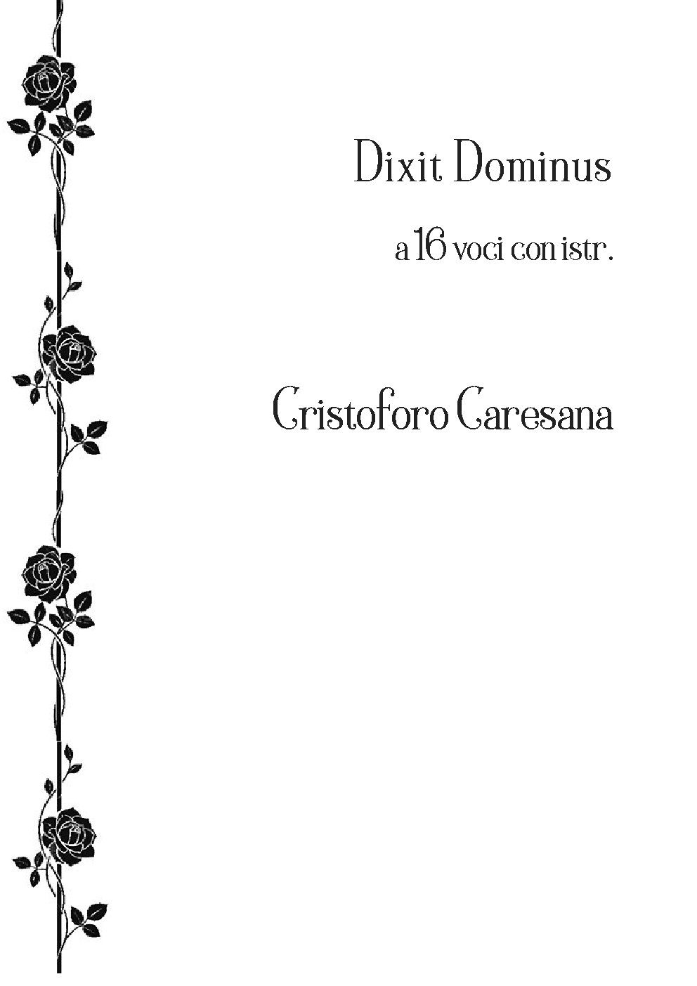 Dixit Dominus a 16