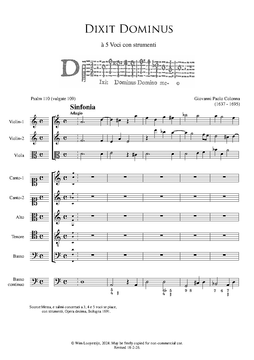 Dixit Dominus a 5