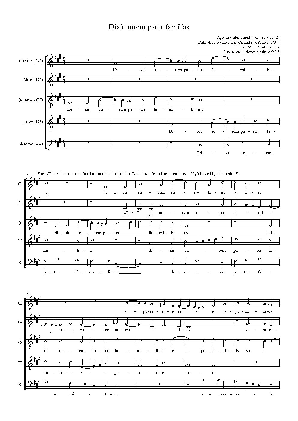 Dixit autem pater - Choir Script PDF Thumbnail