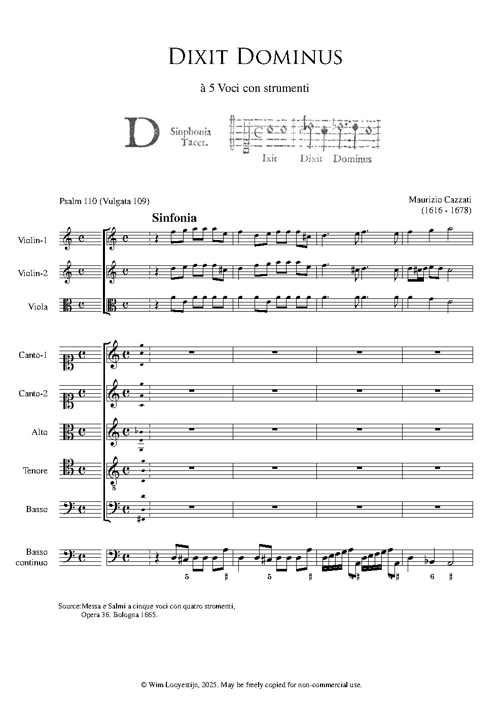 Dixit Dominus a 5