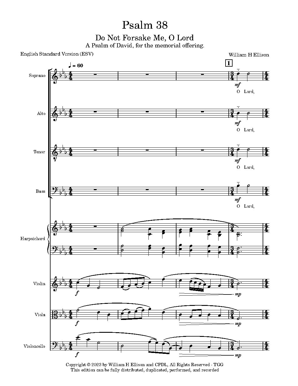 Do Not Forsake Me, O Lord - Choir Script PDF Thumbnail