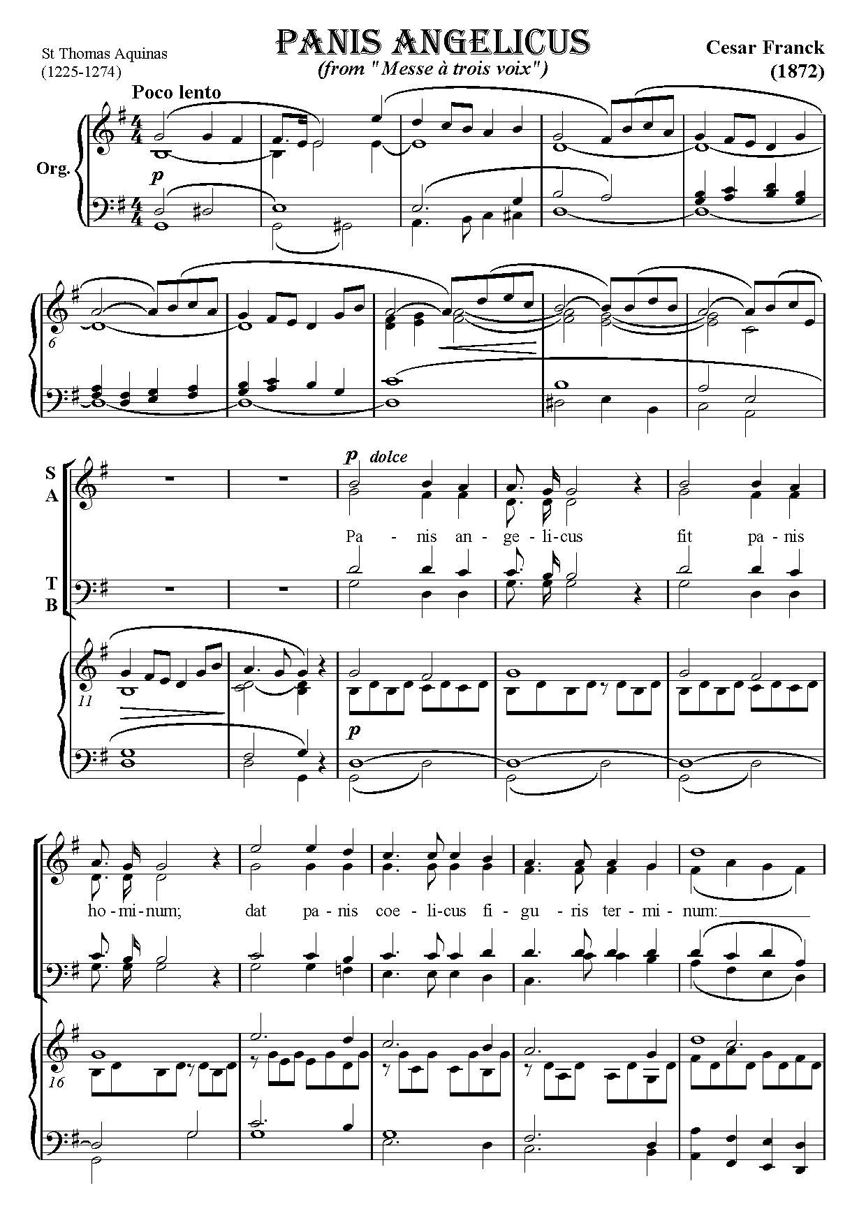 Panisfrancksatb(g) - Download Choir Script PDF