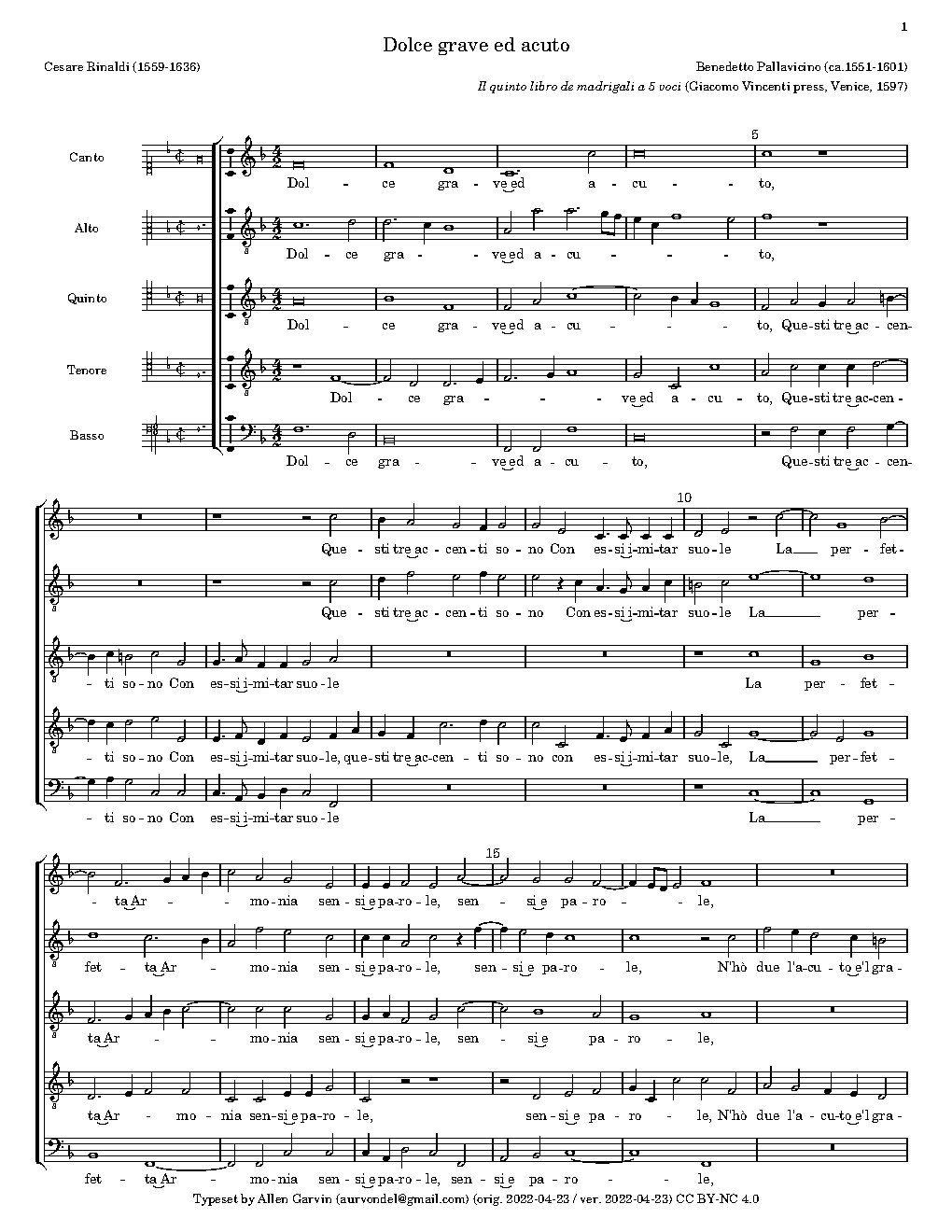 Dolce grave et acuto - Choir Script PDF Thumbnail