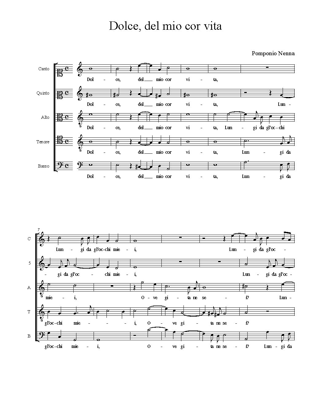 Dolce, del mio cor vita