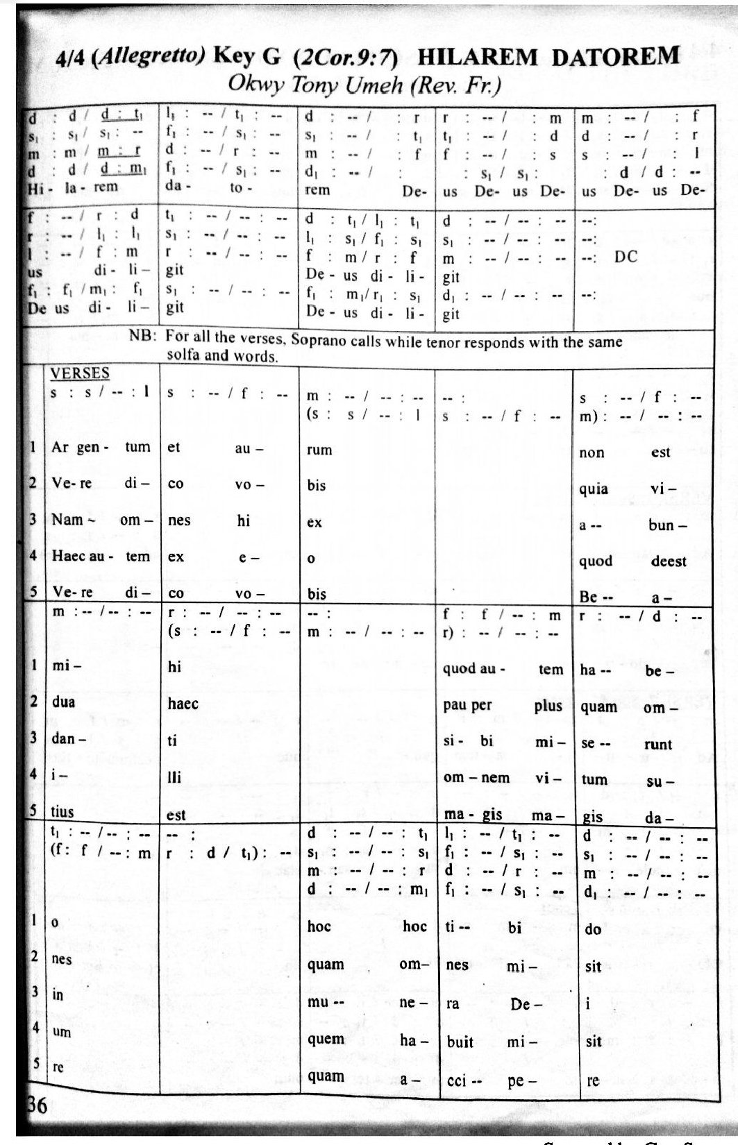 Hilarem Datorem - Download Choir Script PDF