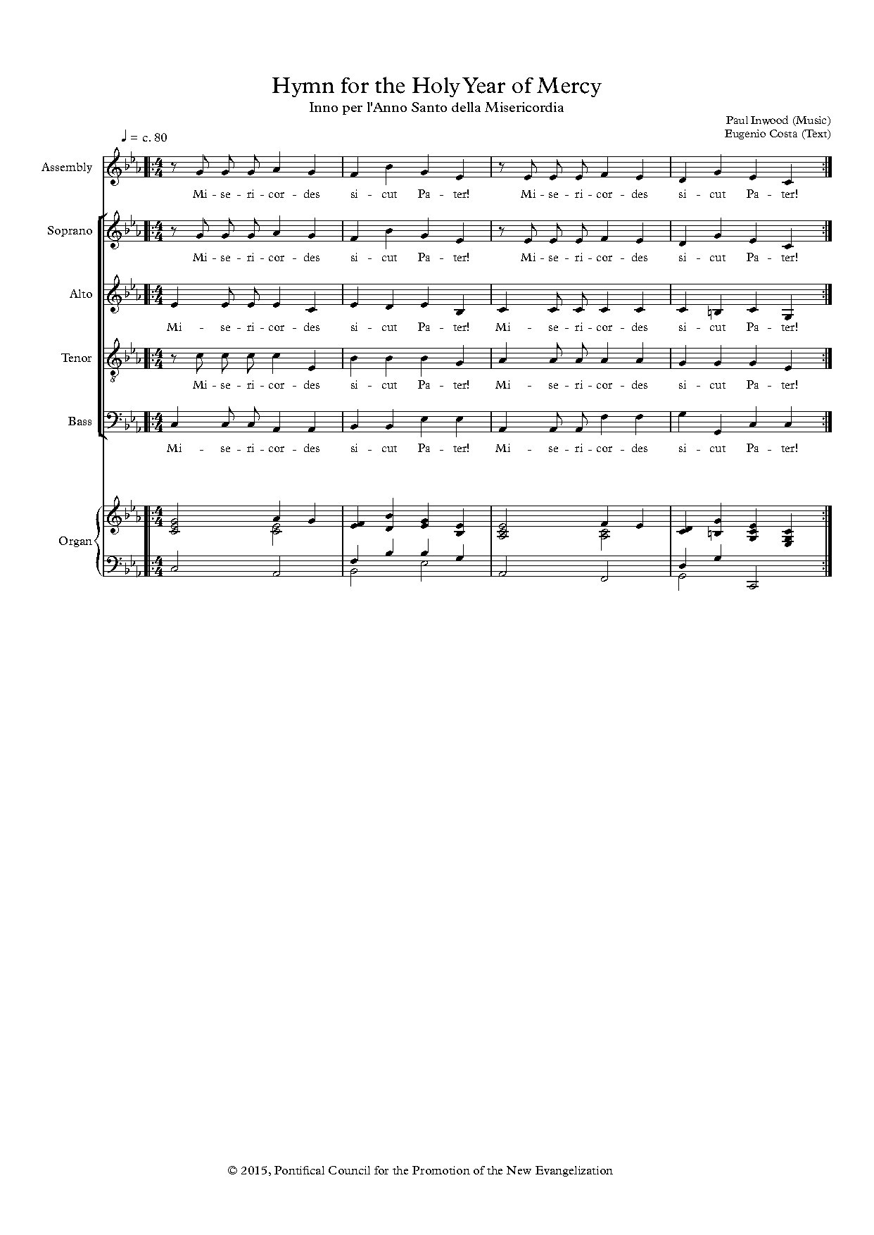 Misericordes Sicut Pater (english) - Download Choir Script PDF