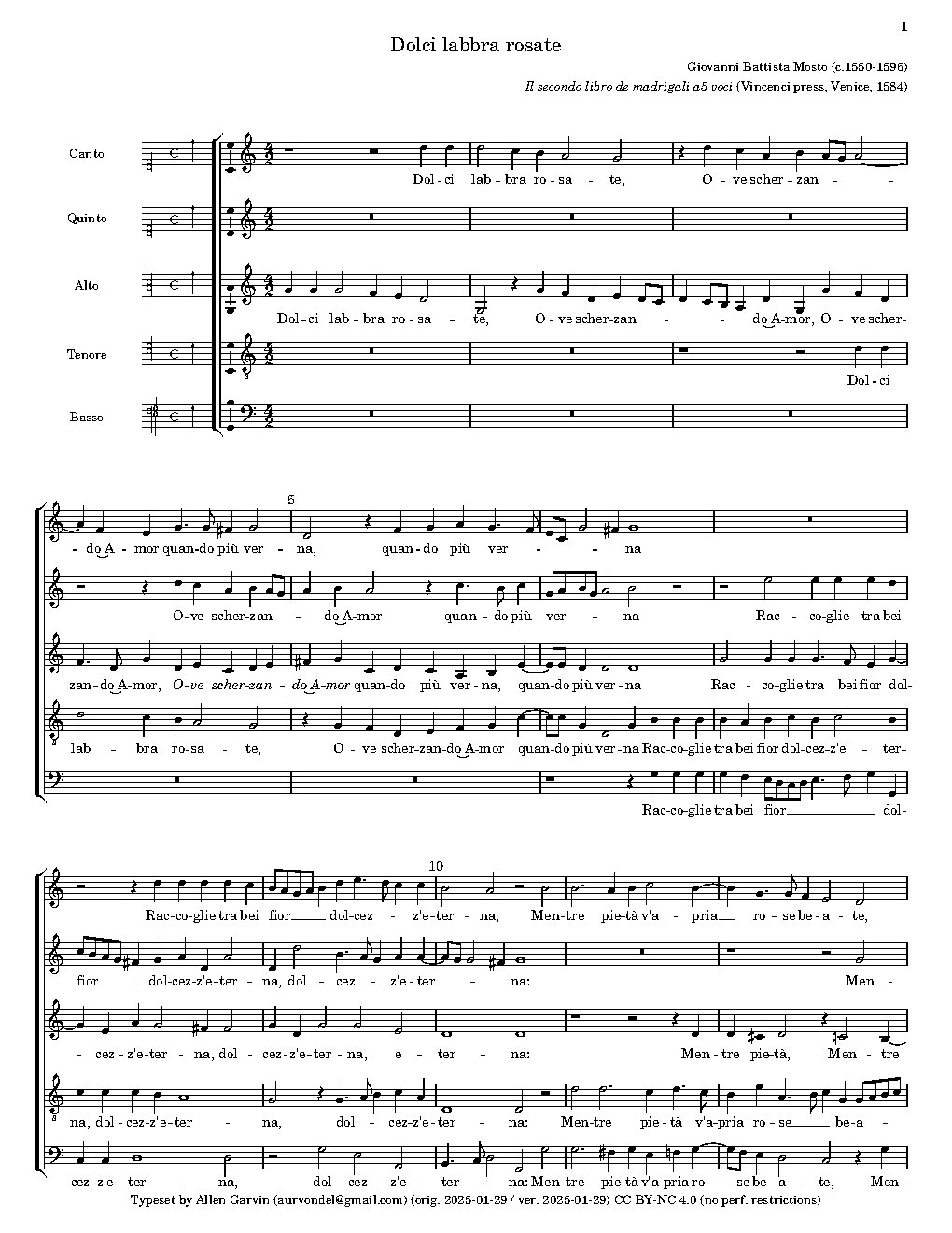 Dolci labra rosate - Choir Script PDF Thumbnail