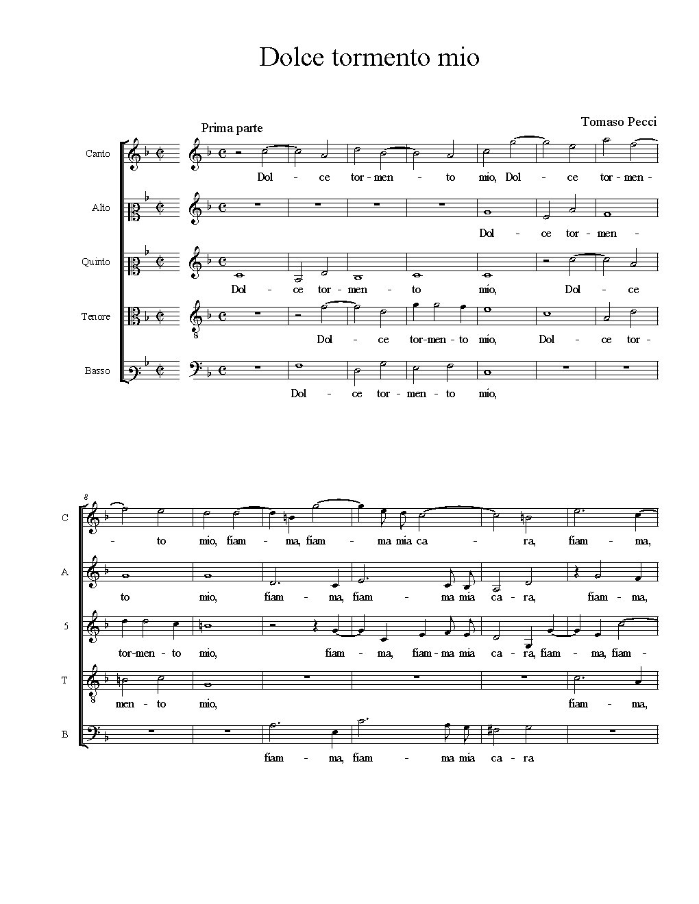 Dolce tormento mio