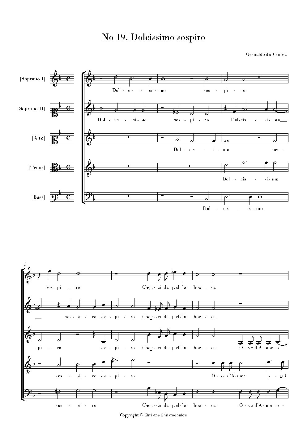 Dolcissimo sospiro - Choir Script PDF Thumbnail