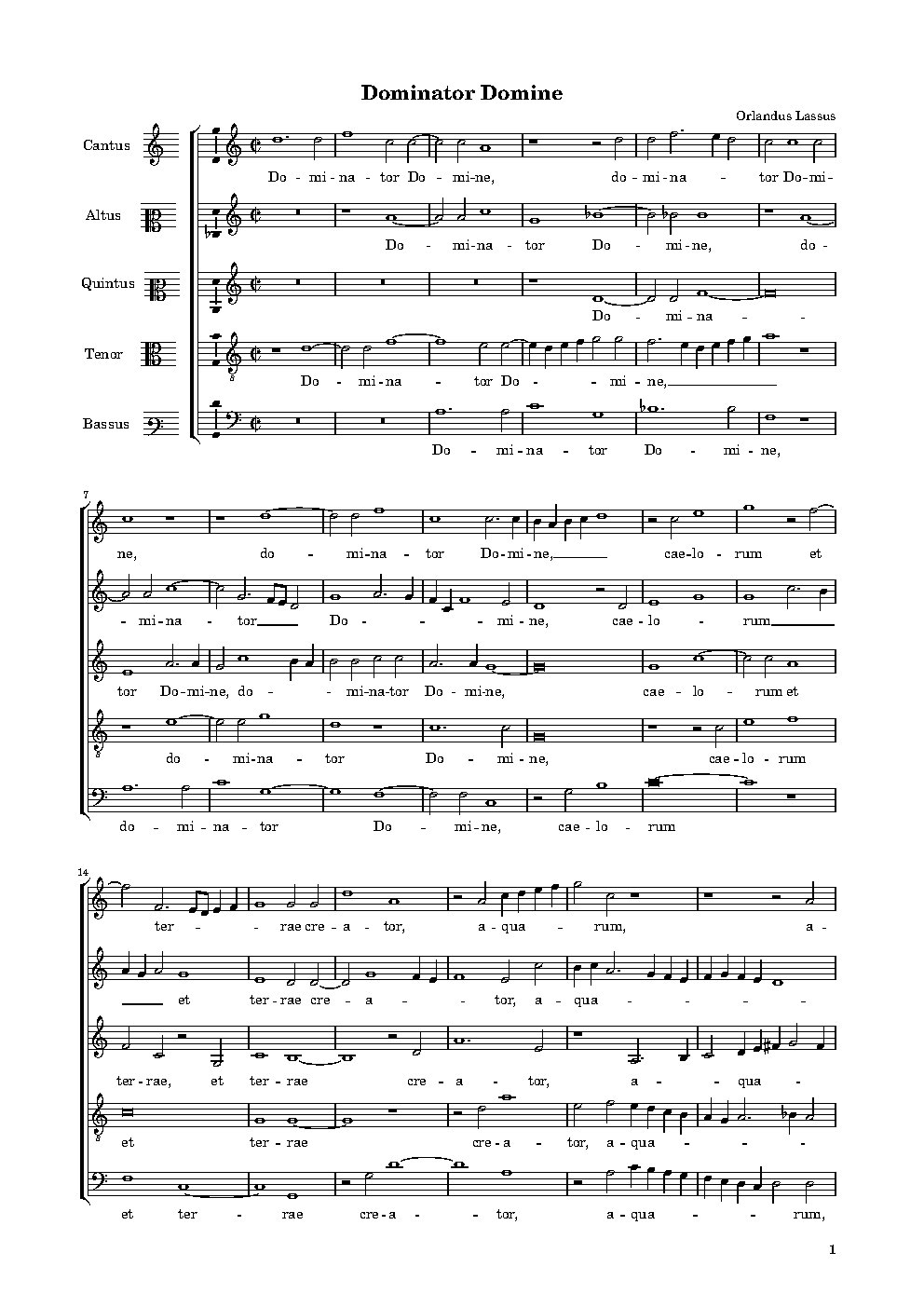 Dominator Domine - Choir Script PDF Thumbnail