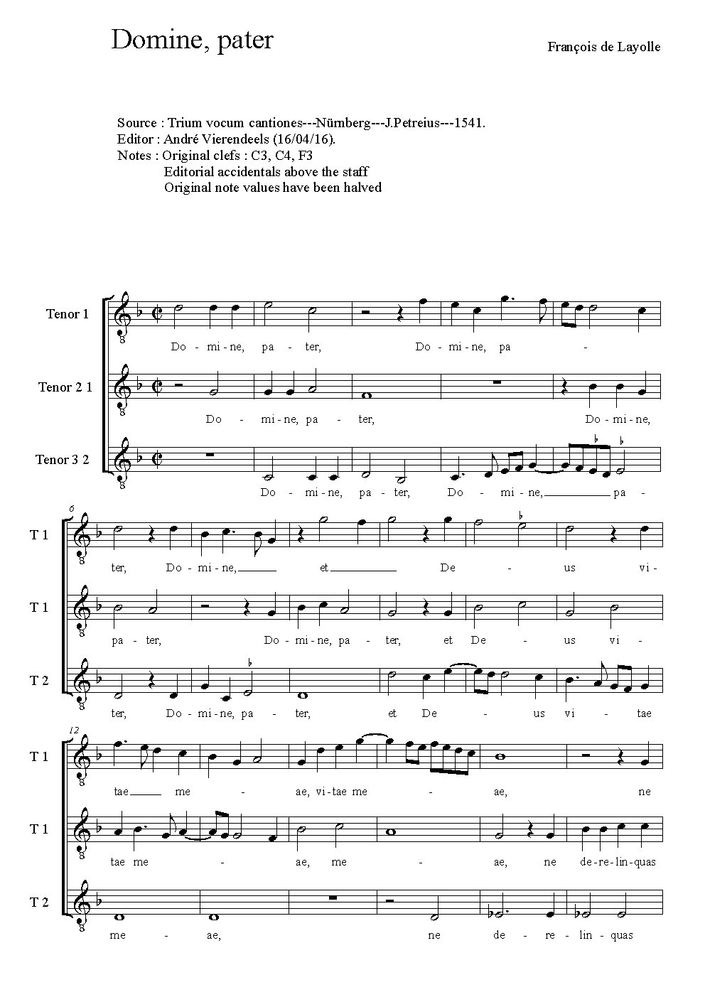 Domine, Pater - Choir Script PDF Thumbnail