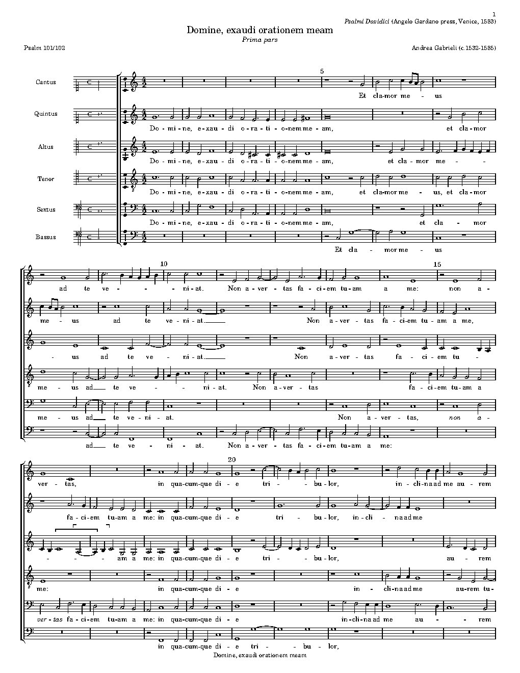 Domine, exaudi orationem meam