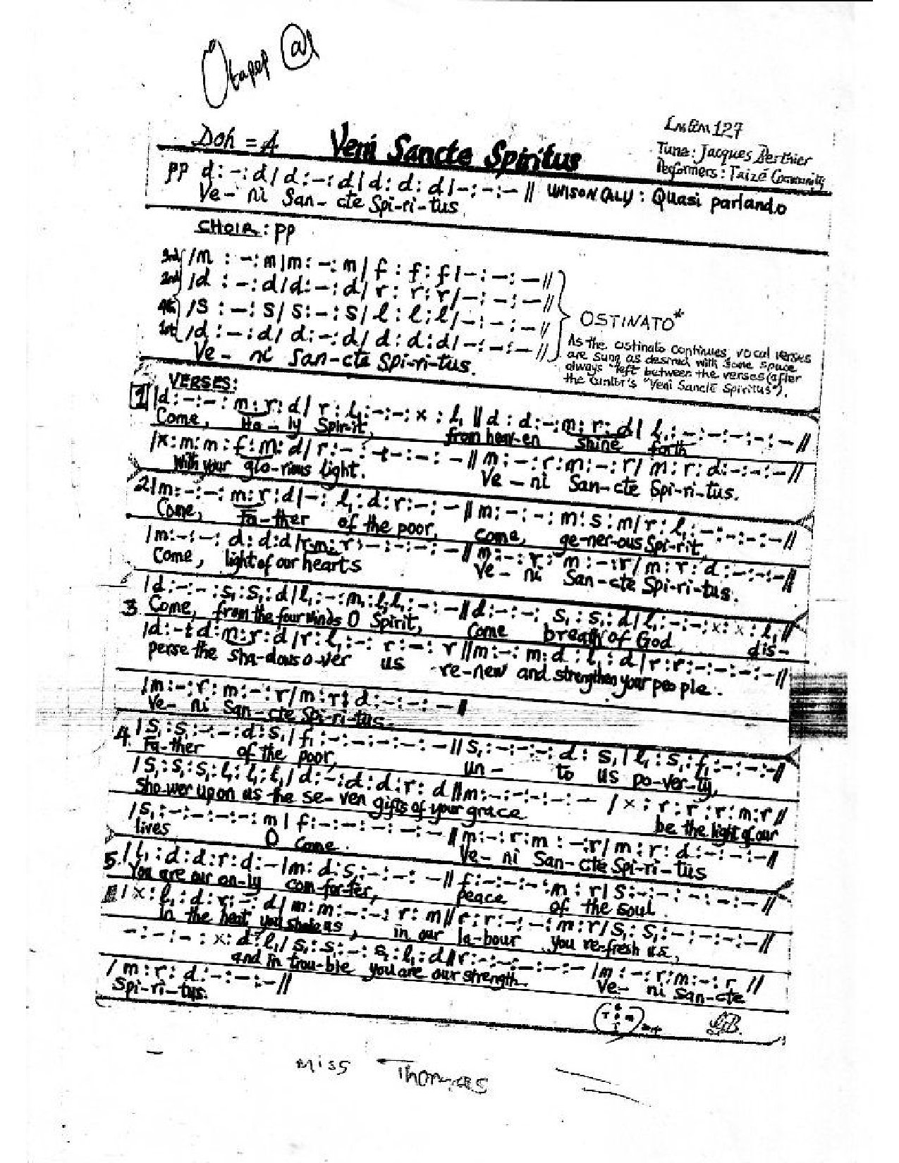 Venisanctespiritus - Download Choir Script PDF
