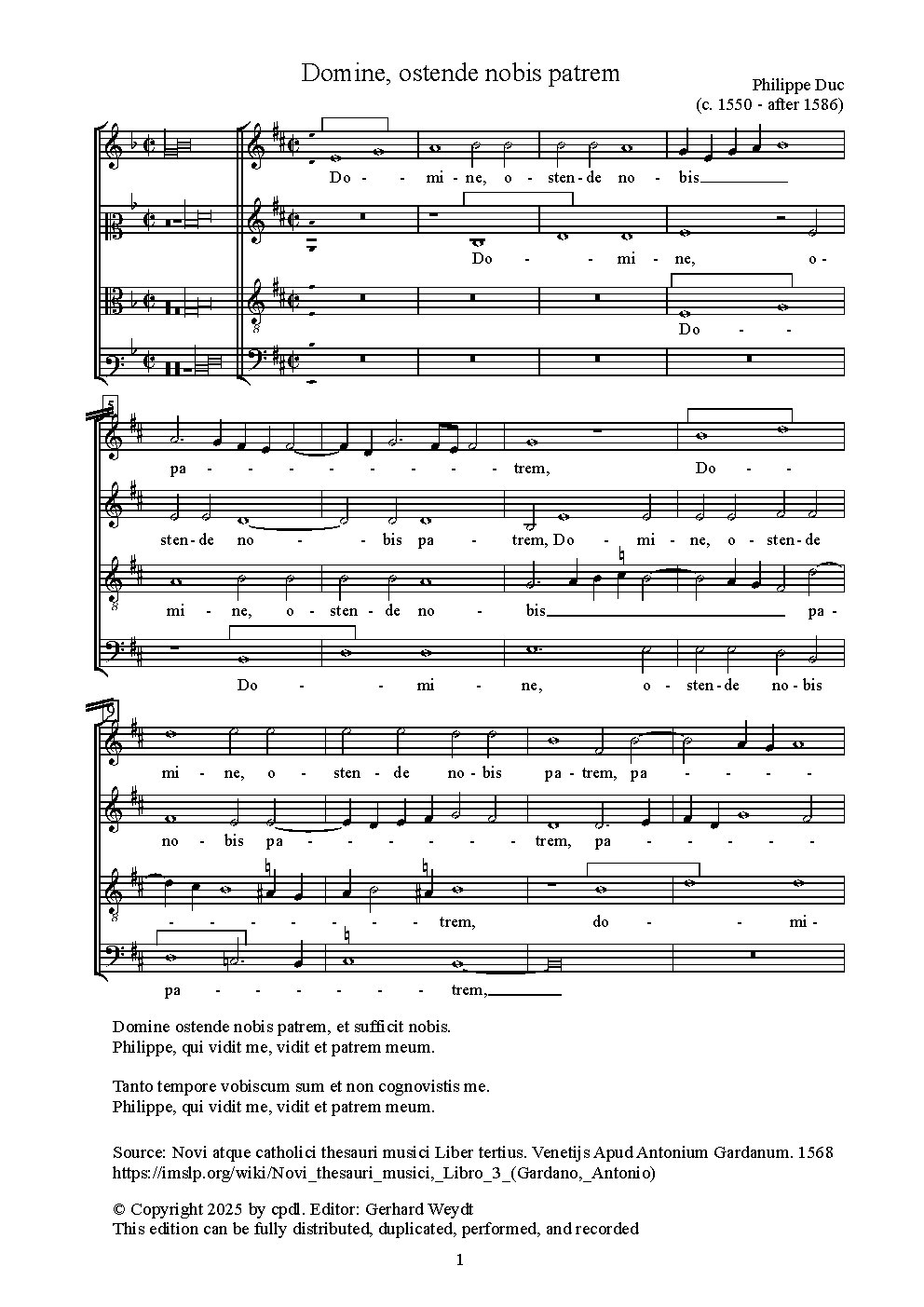 Domine, ostende nobis patrem - Choir Script PDF Thumbnail