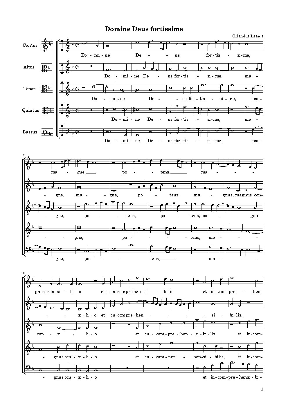 Domine Deus fortissime - Choir Script PDF Thumbnail