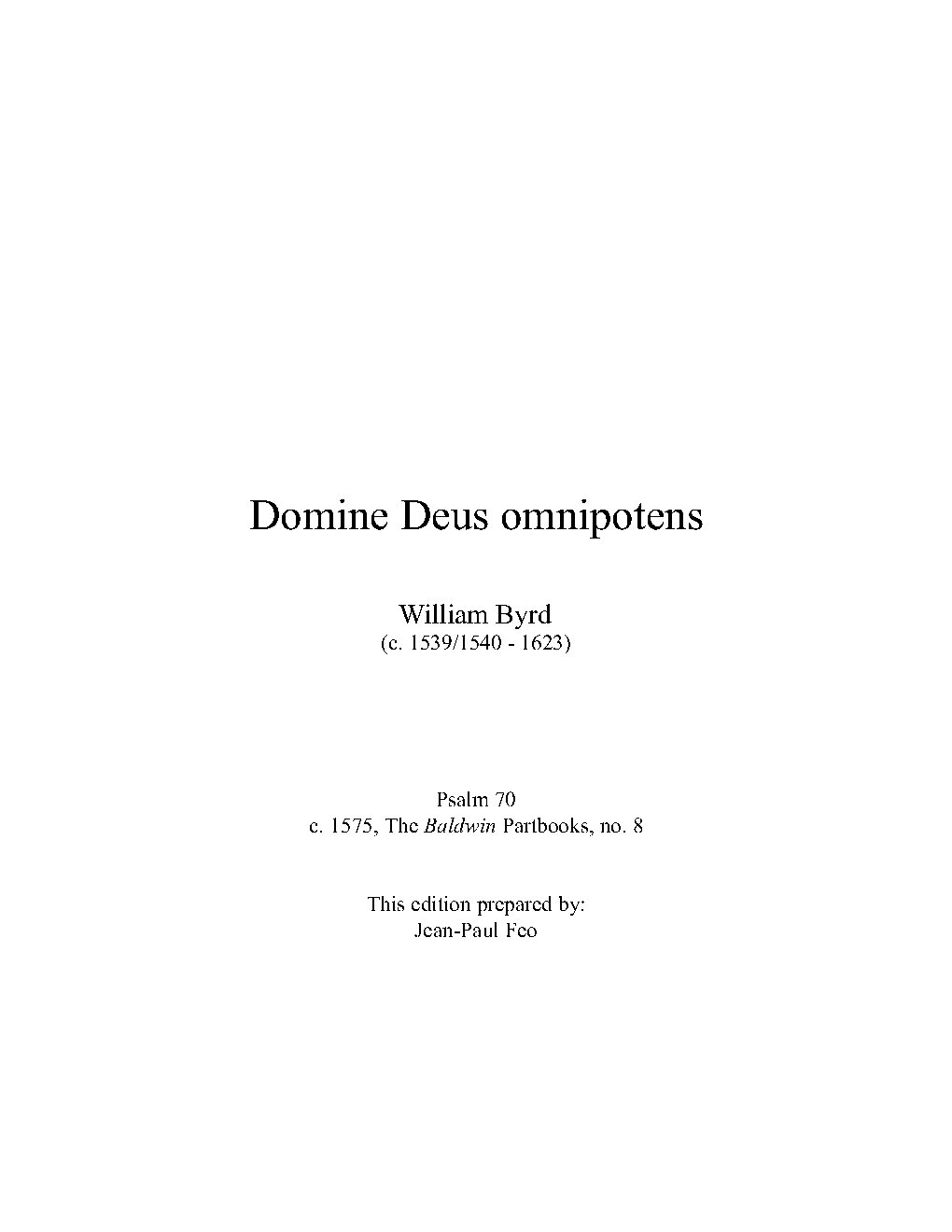 Domine Deus omnipotens