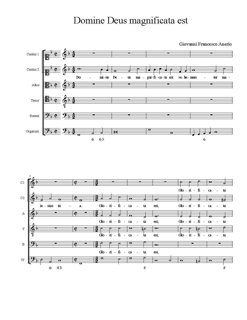 Domine Deus magnificata est - Choir Script PDF Thumbnail
