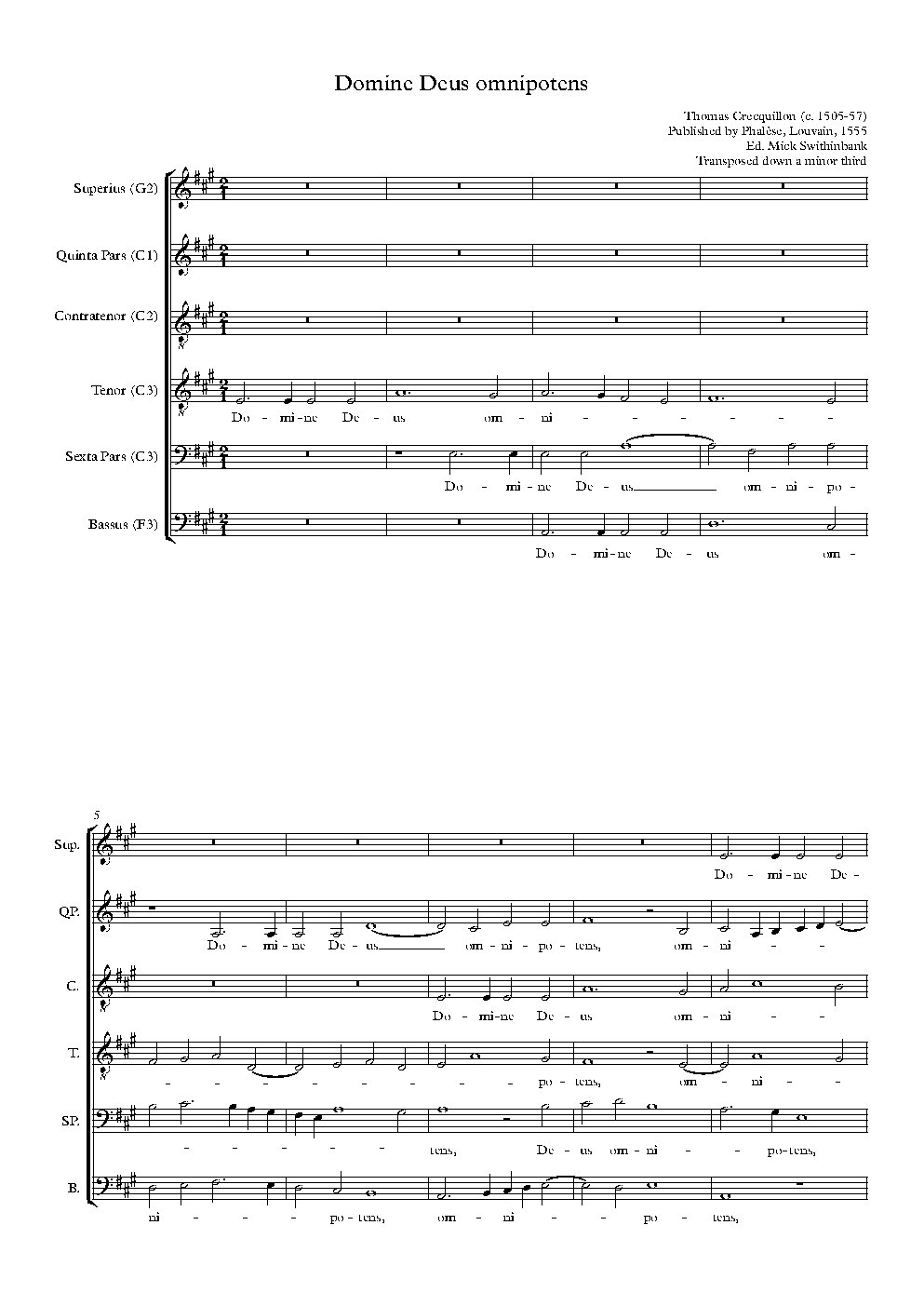 Domine Deus omnipotens - Choir Script PDF Thumbnail