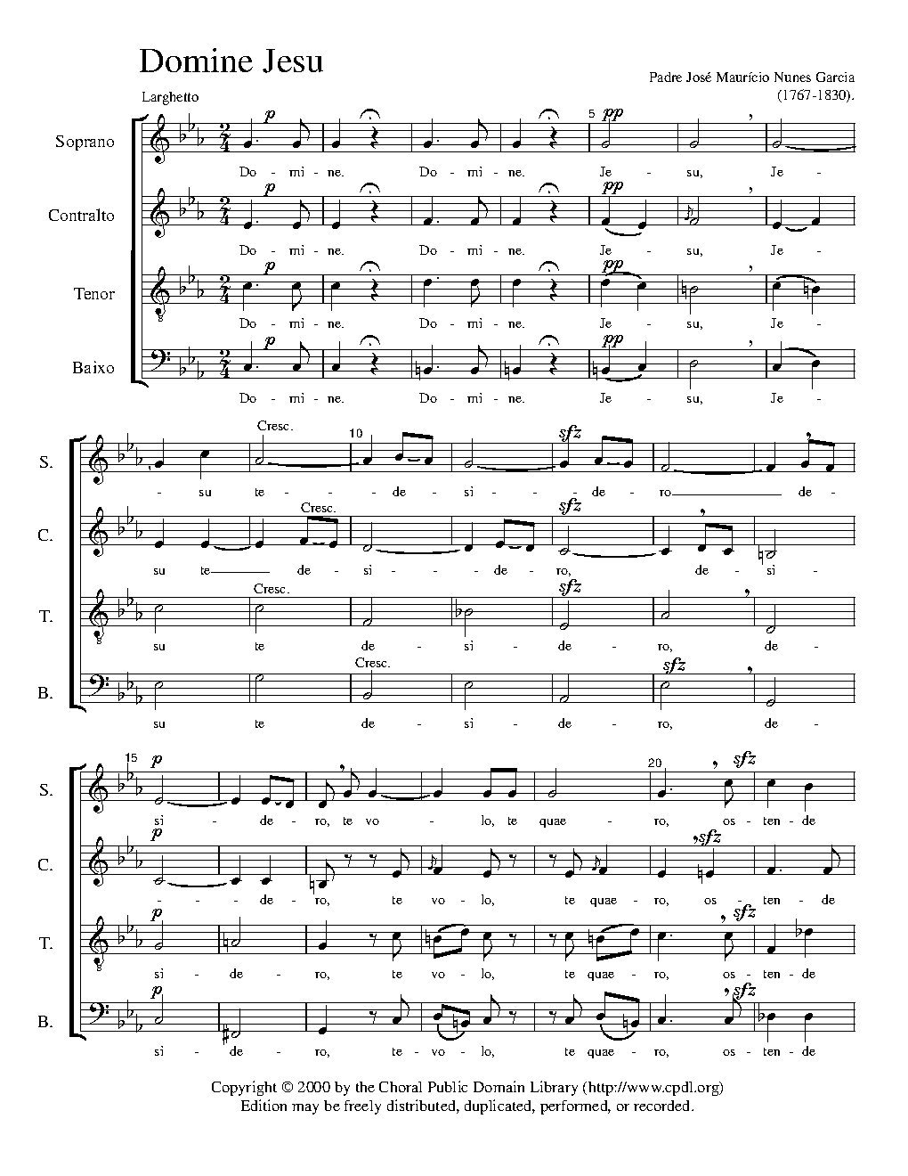 Domine Jesu - Choir Script PDF Thumbnail