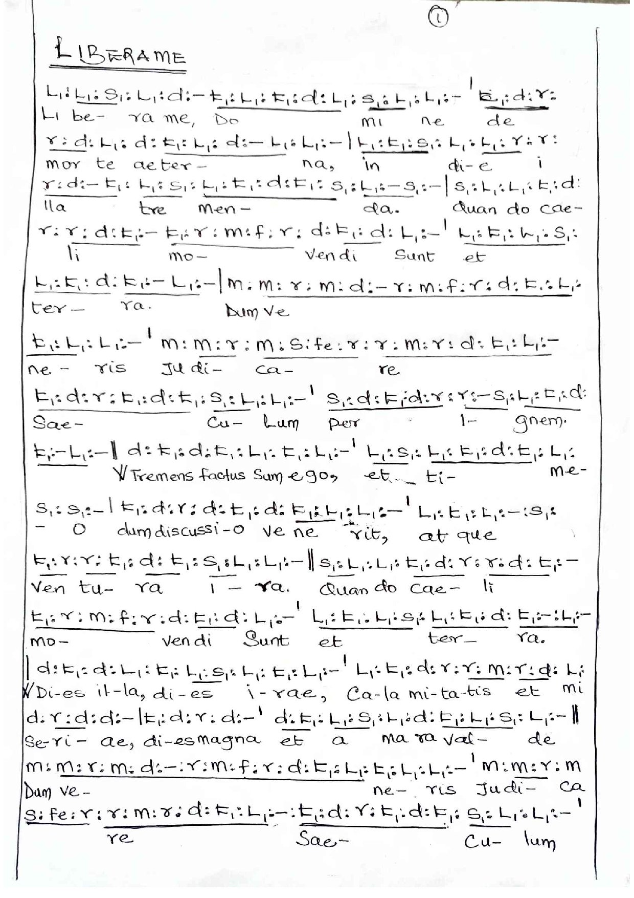 Libera Me - Download Choir Script PDF