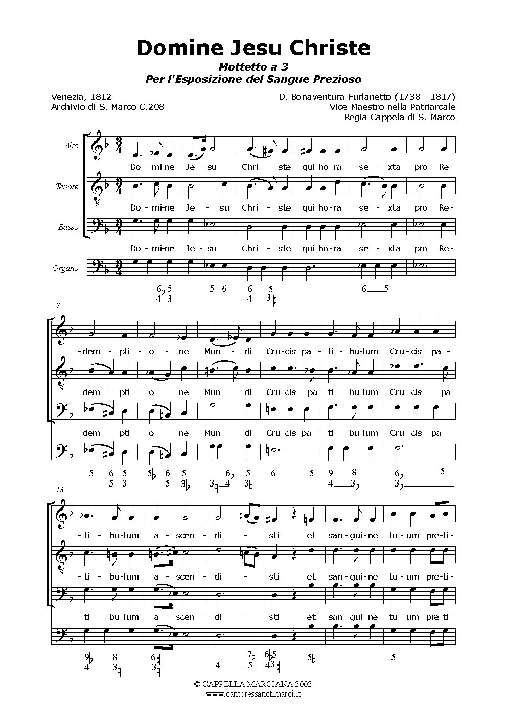 Domine Iesu Christe - Choir Script PDF Thumbnail