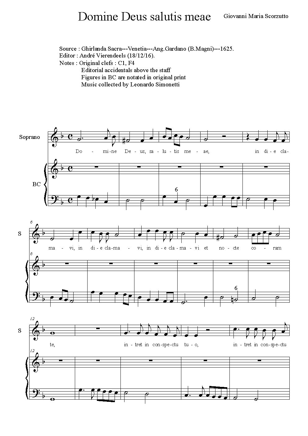 Domine Deus salutis meae - Choir Script PDF Thumbnail